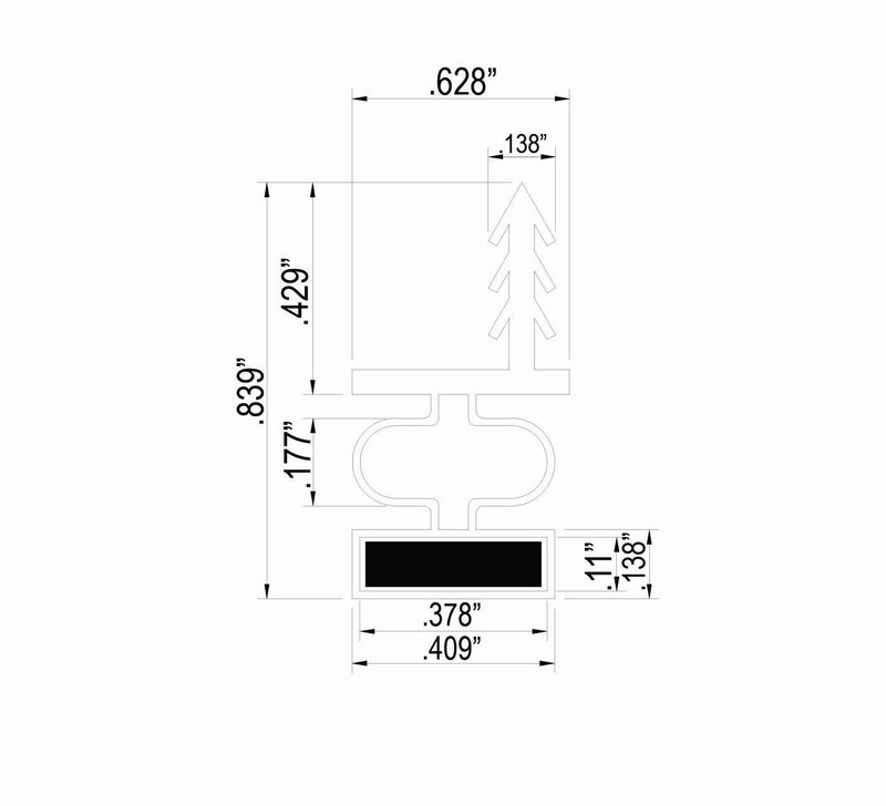 Trademark Hardware TMH Metal Door Weather Stripping - Magnetic Kerf Door Seal Kit, Full Set 36" x 84" - White Kerf Weather Stripping - Image 3
